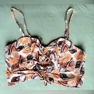 urban outfitters - brand new- seashell coastal boho crop - size xs
